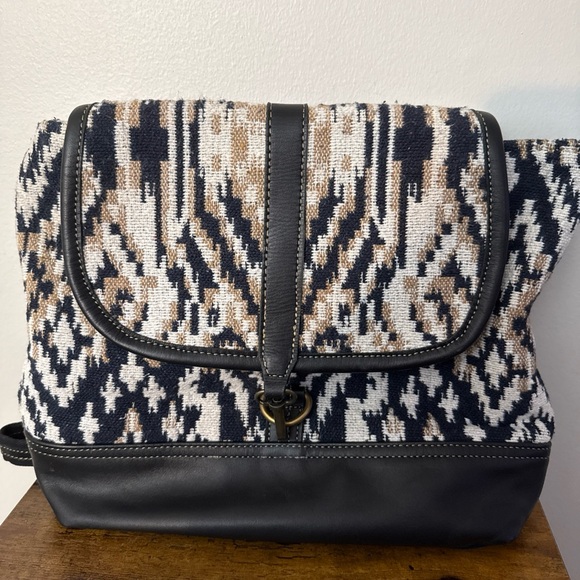 Myra Bag Handbags - Myra Jenson Bluff Stylish Black and Tan Women's Backpack